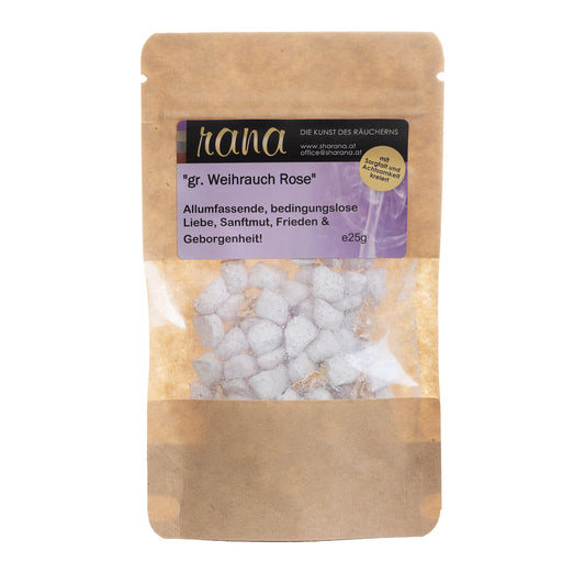 Griechischer Weihrauch Rose – herzöffnend, friedvoll & voller Liebe (Nachfüllpack)