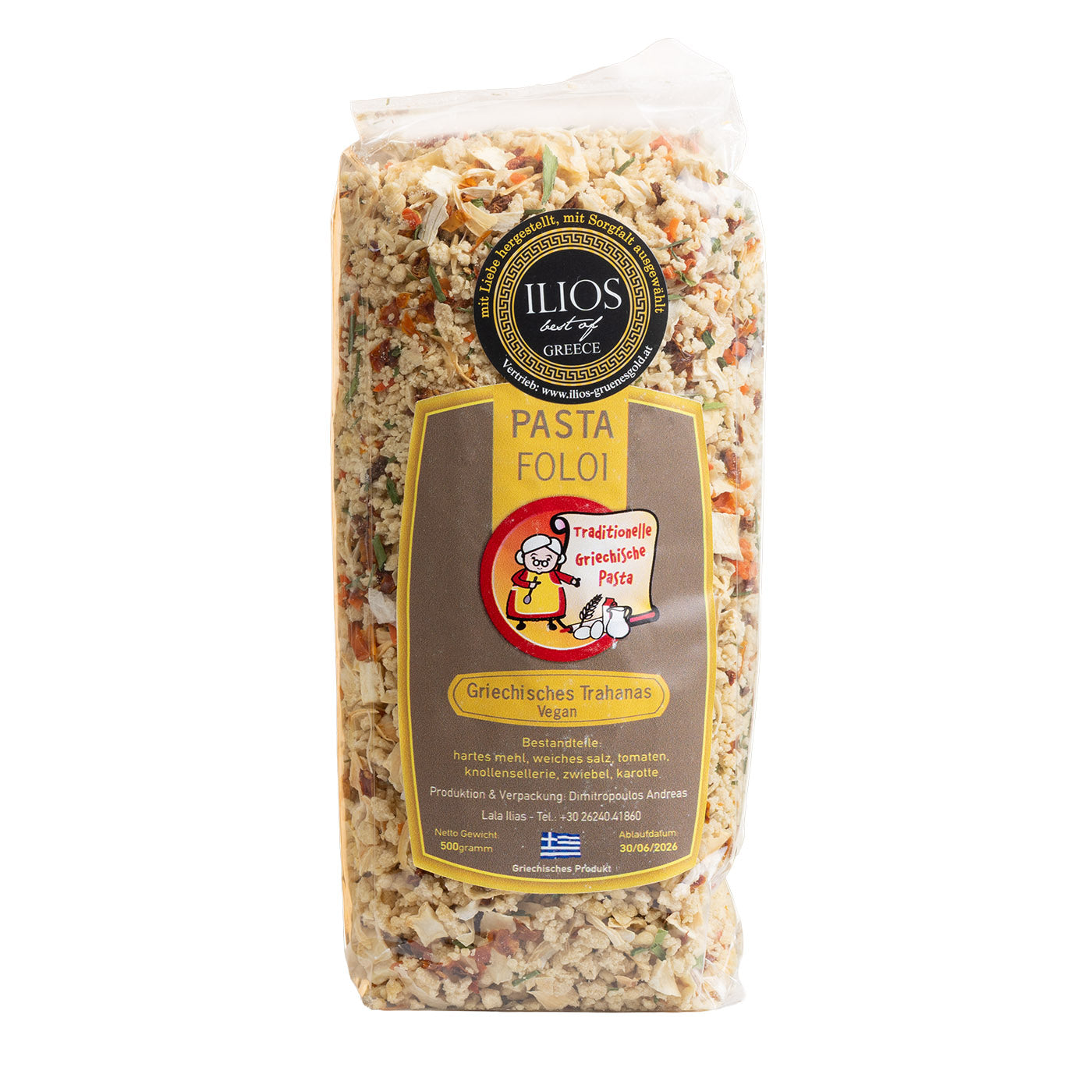 Pasta Foloi Trahanas (vegan)