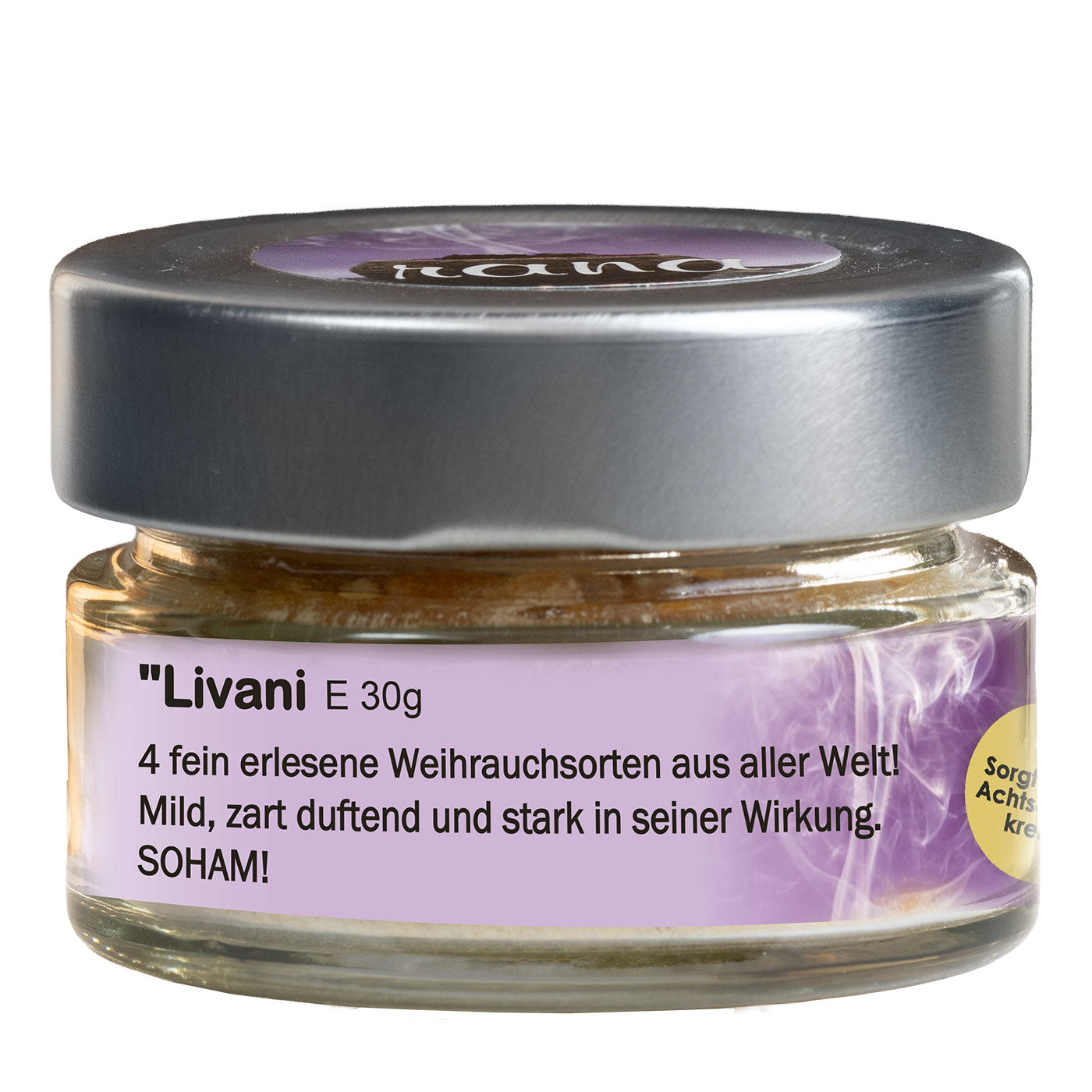 Naturweihrauch Livani – mild, rein & vielseitig verwendbar (Glas)