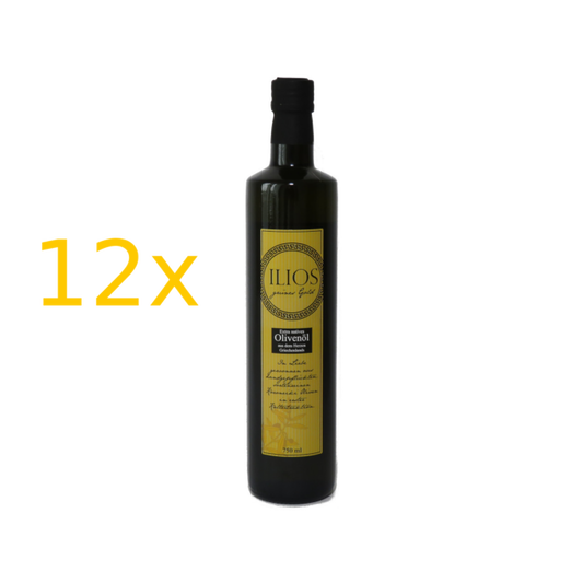 ILIOS Extra natives Olivenöl Zwölfer Paket (12 Flaschen à 750ml)