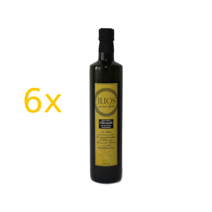 ILIOS Extra natives Olivenöl Sechser Paket (6 Flaschen à 750ml)