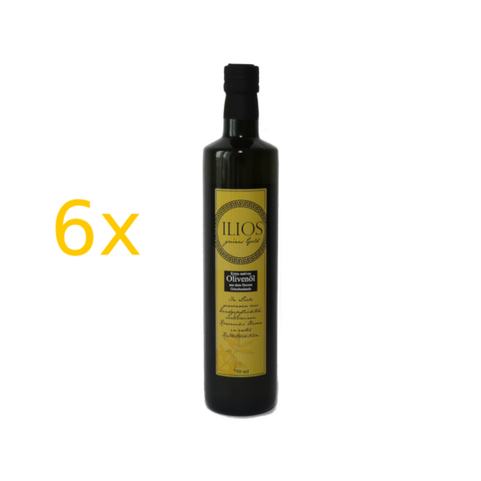 ILIOS Extra natives Olivenöl Sechser Paket (6 Flaschen à 750ml)