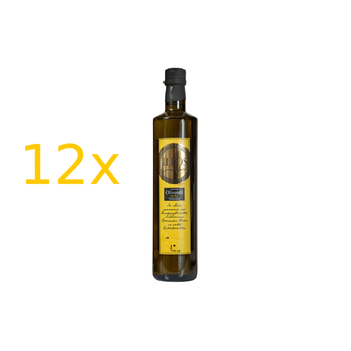 ILIOS Extra natives Olivenöl Zwölfer Paket (12 Flaschen à 750ml)